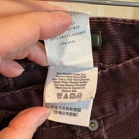 Eddie Bauer Vintage Women’s Size 10 Corduroy Natural Fit Pants Burgundy Maroon - Picture 8 of 8